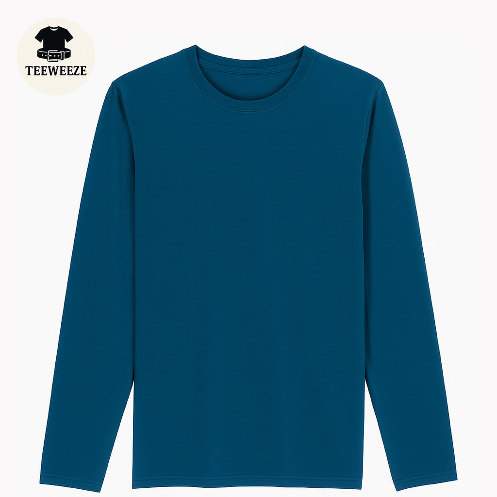 Teal blue full sleaves T.Shirt