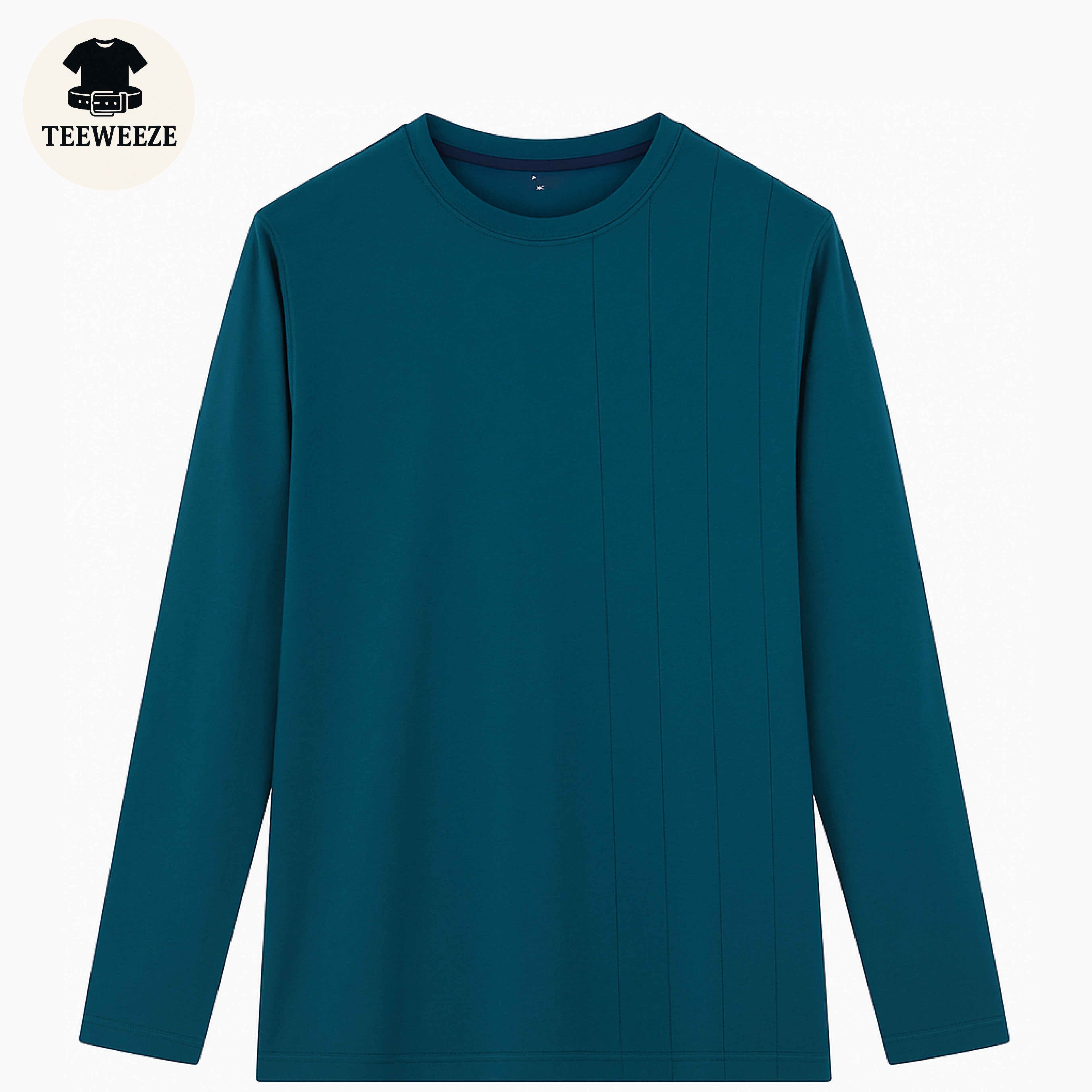 Teal blue with design full sleave T.Shirt